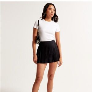 Pleated wrap mini skort Abercrombie